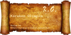 Kerekes Olimpia névjegykártya